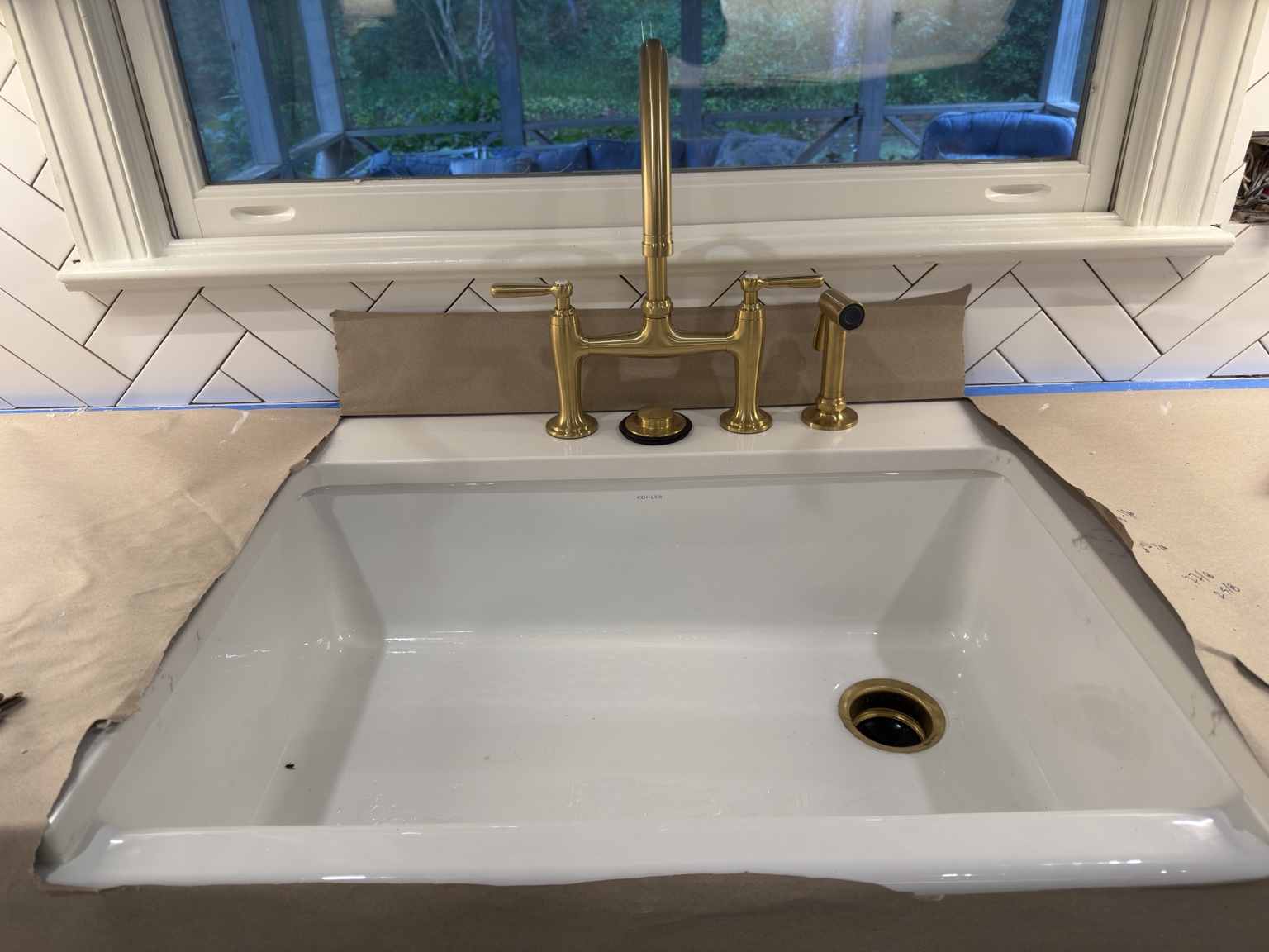 Custom tiled shower plumbing